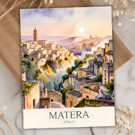 Sassi di Matera Travel Italy Cave City Aangepaste  Briefkaart