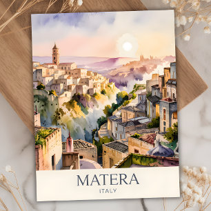 Sassi di Matera Travel Italy Cave City Aangepaste  Briefkaart