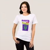 Sassie en stoer Tri-Blend shirt (Voorkant volledig)