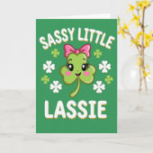 Sassie Kleine Meisje Kaart (Gele Bloem)