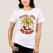 Sassie net als mijn mama Grappig Retro Bloem Rood Tri-Blend Shirt (Voorkant)