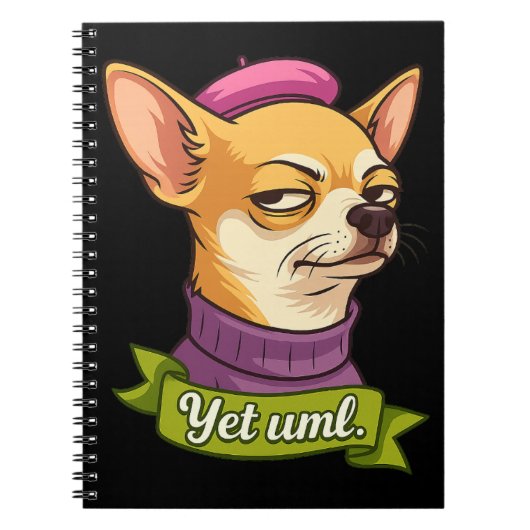 Sassige Chihuahua Sticker Notitieboek (Voorkant)