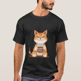 Sassige gemberkat koffie eerst ochtendstemming ✨🐾 t-shirt