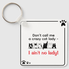 Sassige Kat Dame Sleutelhanger