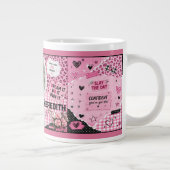 Sassige mok met roze pop ontwerp en eigen naam (Rechts)