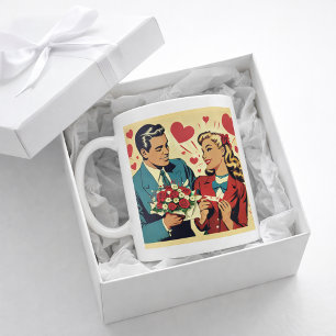 Sassige Vintage Valentijnskaart Koffiemok
