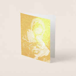 Sassoferrato Madonna en Child Gold Foil Note Card Folie Kaarten