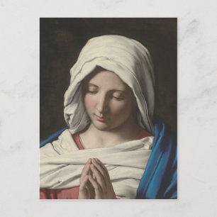 Sassoferrato - Madonna in gebed Briefkaart