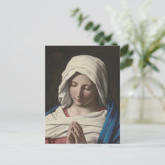 Sassoferrato - Madonna in het gebed Briefkaart (Staand voorkant)