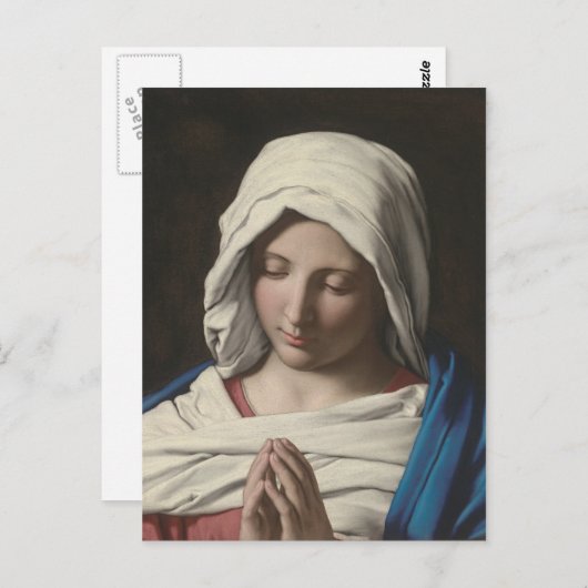 Sassoferrato - Madonna in het gebed Briefkaart (Voorkant / Achterkant)