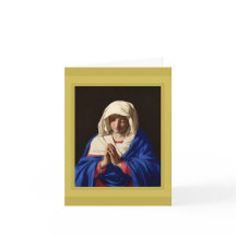 SASSOFERRATO, MADONNA IN PRAYER HOLIDAY KAART
