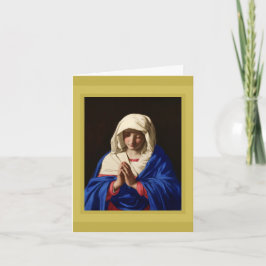 SASSOFERRATO, MADONNA IN PRAYER HOLIDAY KAART