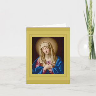 SASSOFERRATO, MADONNA IN PRAYER HOLIDAY KAART