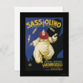 Sassolino Liquore da Dessert Promotion Briefkaart (Voorkant / Achterkant)