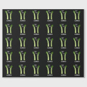 Sassparagus Funny Asparagus Vegetable Pun Dark BG Cadeaupapier (Vlak)