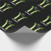 Sassparagus Funny Asparagus Vegetable Pun Dark BG Cadeaupapier (Hoek)