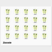 Sassparagus Grappige Asparagus Plantaardige Pun Ronde Sticker (Vel)