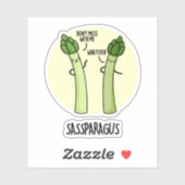 Sassparagus Grappige Asparagus Plantaardige Pun Sticker (Vel)