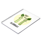 Sassparagus Schattige Asperge Groente PUn Notitieboek (Linkerzijde)