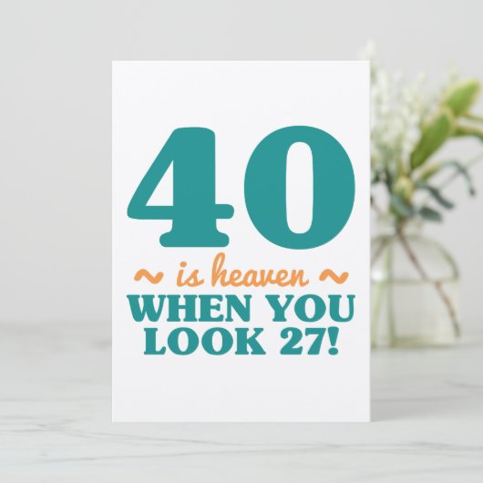 Sassy 40th Birthday Kaart (Staand voorkant)