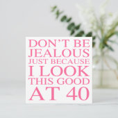 Sassy 40th Birthday voor vrouwen Kaart (Staand voorkant)