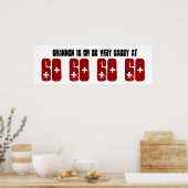 Sassy 60 60 Aangepaste naam zestiendaagse banner Poster (Keuken)