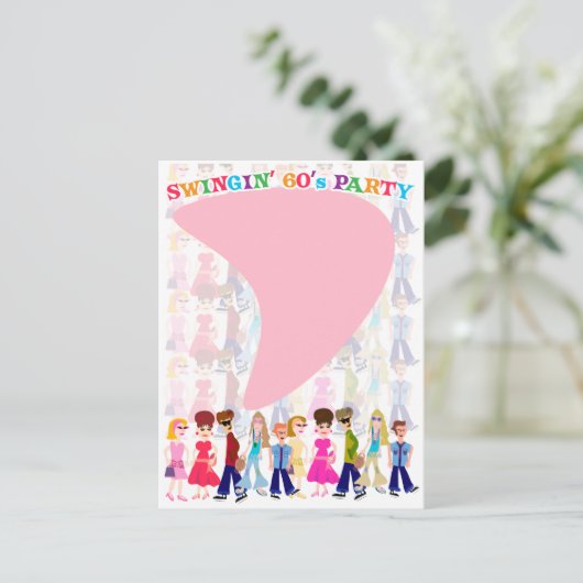 Sassy 60 Kinderen! Briefkaart (Staand voorkant)