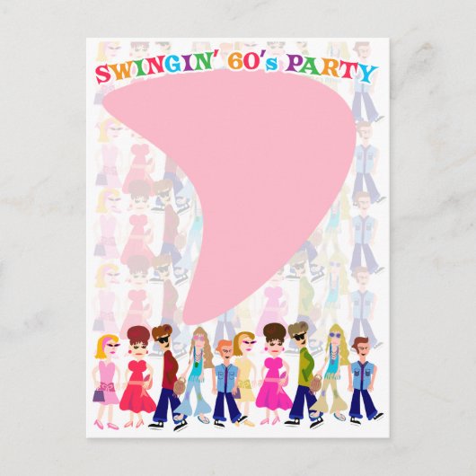 Sassy 60 Kinderen! Briefkaart (Voorkant)