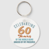 Sassy 60th Birthday Attitude Sleutelhanger (Voorkant)