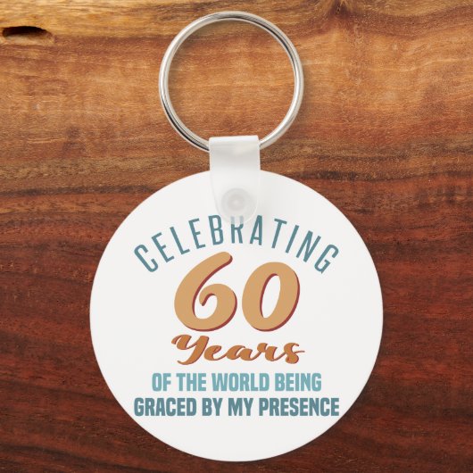 Sassy 60th Birthday Attitude Sleutelhanger (Voorkant)