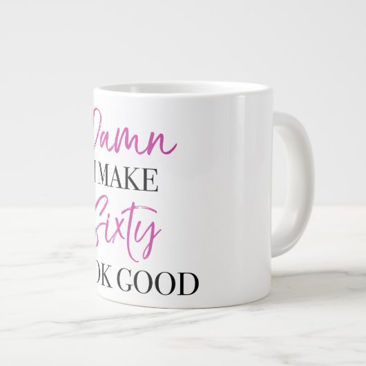 Sassy 60th Birthday Grote Koffiekop (Voorkant rechts)
