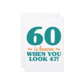 Sassy 60th Birthday Kaart (Voorkant / Achterkant in situ)