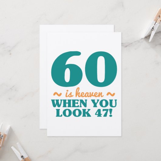 Sassy 60th Birthday Kaart (Voorkant / Achterkant in situ)