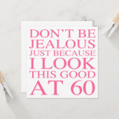 Sassy 60th Birthday voor vrouwen Kaart (Voorkant / Achterkant in situ)