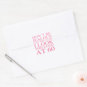 Sassy 60th Birthday voor vrouwen Vierkante Sticker (Envelop)