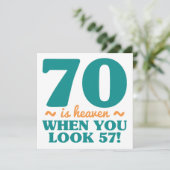 Sassy 70th Birthday Kaart (Staand voorkant)