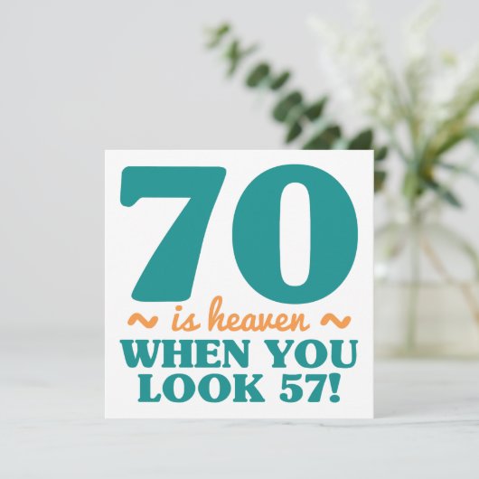 Sassy 70th Birthday Kaart (Staand voorkant)