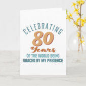 Sassy 80th Birthday Attitude Kaart (Gele Bloem)