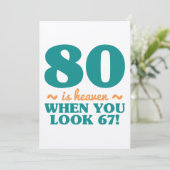 Sassy 80th Birthday Kaart (Staand voorkant)