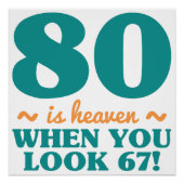 Sassy 80th Birthday Poster (Voorkant)