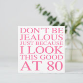 Sassy 80th Birthday voor vrouwen Kaart (Staand voorkant)