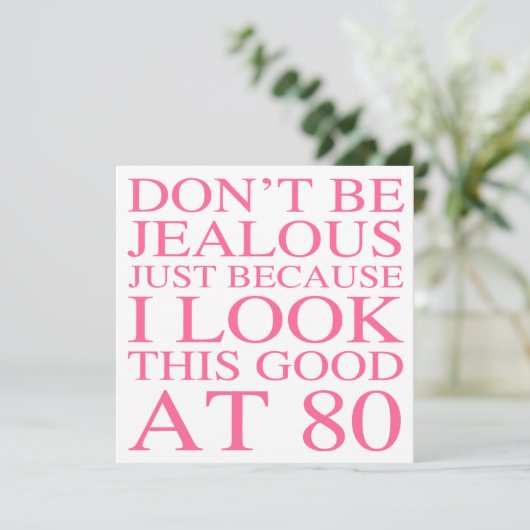 Sassy 80th Birthday voor vrouwen Kaart (Staand voorkant)