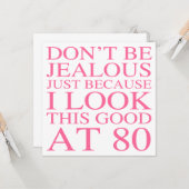 Sassy 80th Birthday voor vrouwen Kaart (Voorkant / Achterkant in situ)