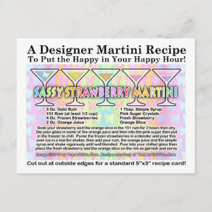 Sassy aardbery Spring Martini Recipe Kaart