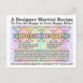 Sassy aardbery Spring Martini Recipe Kaart (Voorkant)