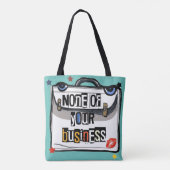 Sassy aktetas: let op je eigen bijenwasschouder tote bag (Achterkant)