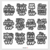 Sassy ASL Stickers - ASL Vibes (Vel)
