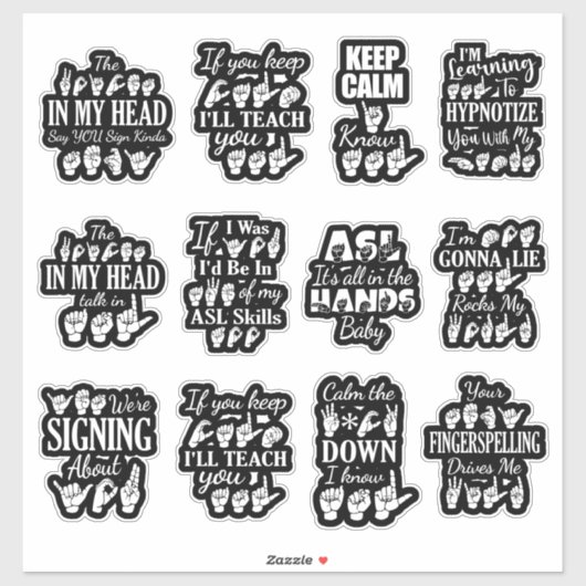 Sassy ASL Stickers - ASL Vibes (Vel)