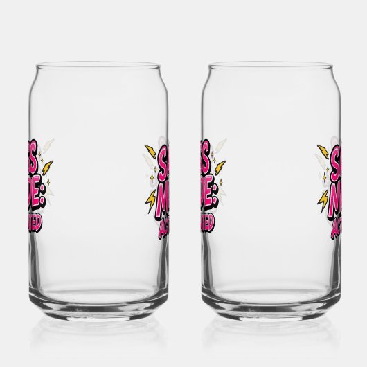 Sassy Attitude and Bold Pop Art Blikvorm Glas (Rechts)