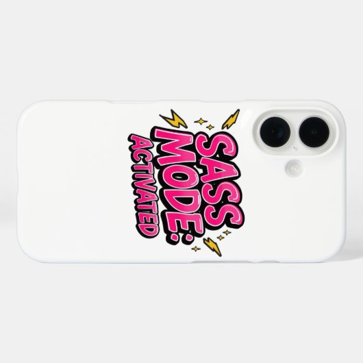 Sassy Attitude and Bold Pop Art Case-Mate iPhone Case (Achterkant (horizontaal))